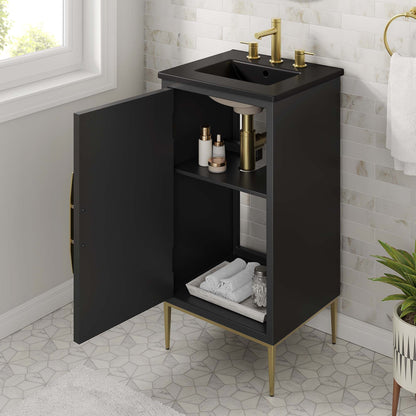 Modway furniture Awaken Bathroom Vanity Basin Included - EEI-6289-WHI-BLK