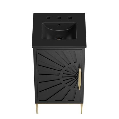 Modway furniture Awaken Bathroom Vanity Basin Included - EEI-6289-WHI-BLK