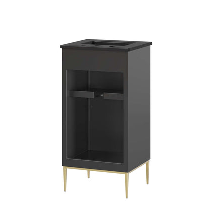 Modway furniture Awaken Bathroom Vanity Basin Included - EEI-6289-WHI-BLK