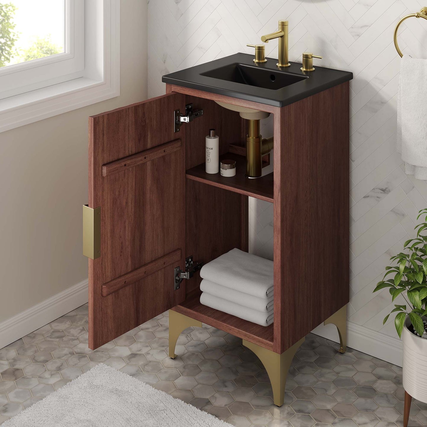 Modway furniture Daylight Bathroom Vanity Basin Included - EEI-6290-WHI-WAL