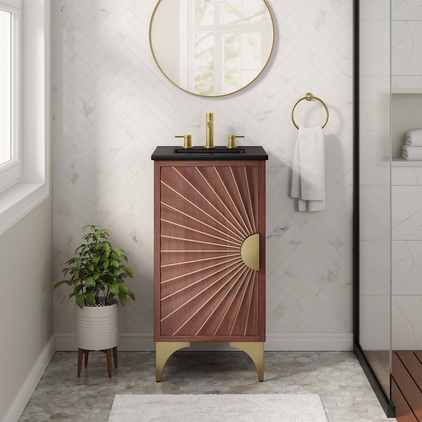 Modway furniture Daylight Bathroom Vanity Basin Included - EEI-6290-WHI-WAL