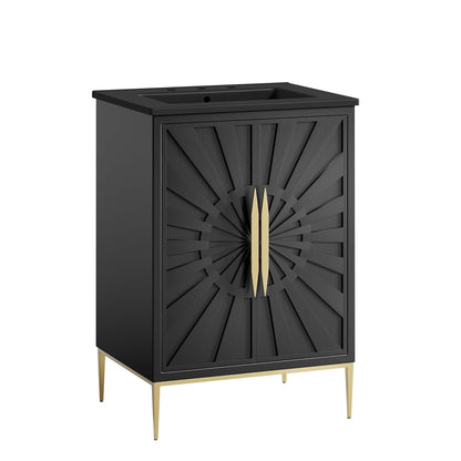 Modway furniture Awaken Bathroom Vanity Basin Included - EEI-6289-WHI-BLK