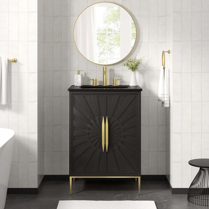 Modway furniture Awaken Bathroom Vanity Basin Included - EEI-6289-WHI-BLK