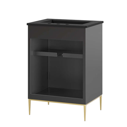 Modway furniture Awaken Bathroom Vanity Basin Included - EEI-6289-WHI-BLK