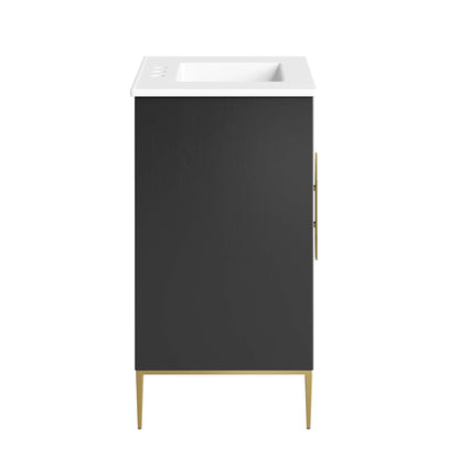 Modway furniture Awaken Bathroom Vanity Basin Included - EEI-6289-WHI-BLK