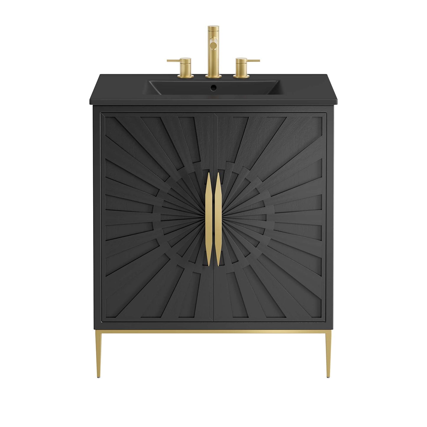 Modway furniture Awaken Bathroom Vanity Basin Included - EEI-6289-WHI-BLK