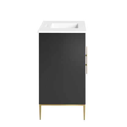 Modway furniture Awaken Bathroom Vanity Basin Included - EEI-6289-WHI-BLK