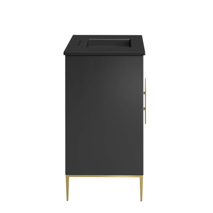 Modway furniture Awaken Bathroom Vanity Basin Included - EEI-6289-WHI-BLK