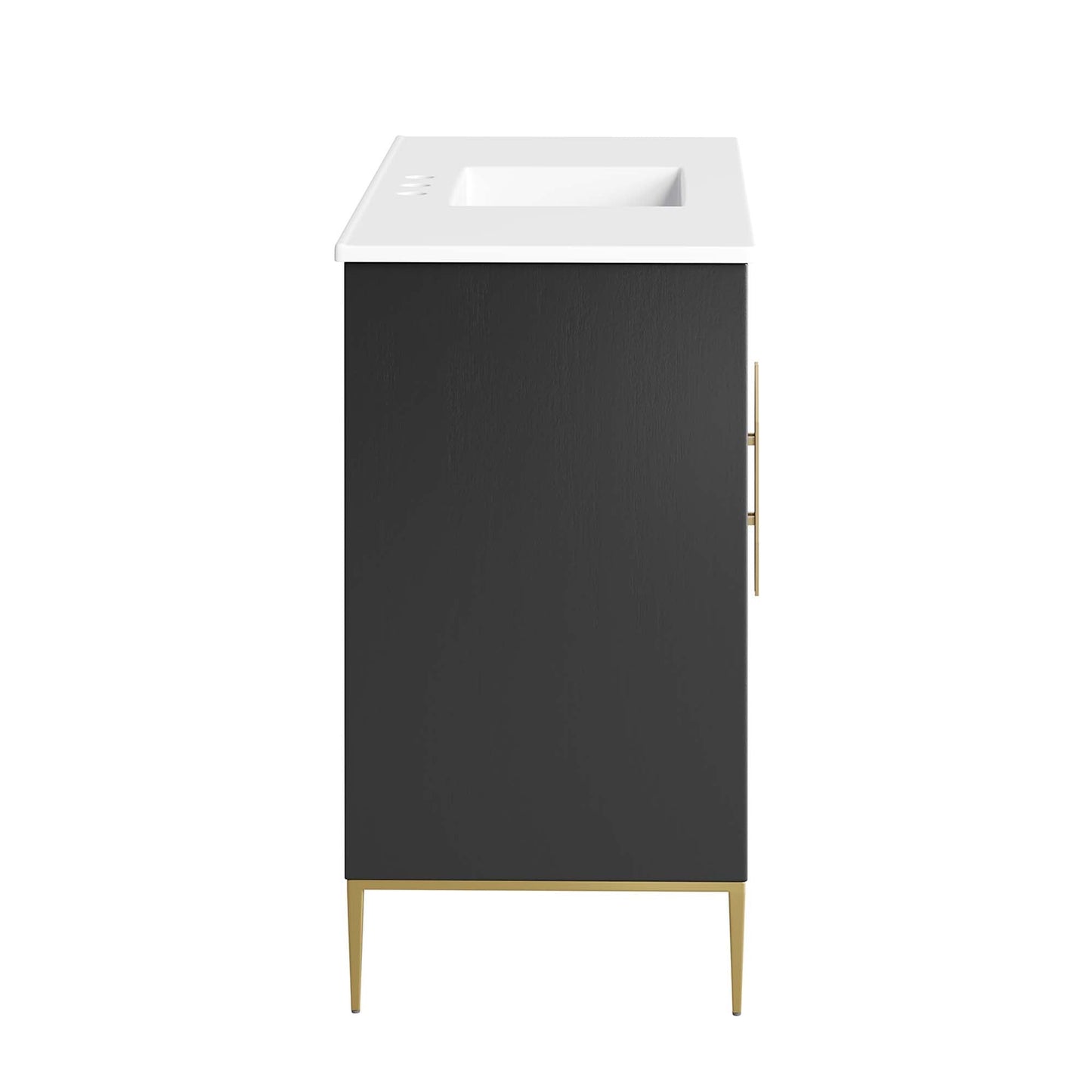 Modway furniture Awaken Bathroom Vanity Basin Included - EEI-6289-WHI-BLK