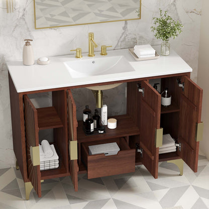 Modway furniture Daylight Bathroom Vanity Basin Included - EEI-6290-WHI-WAL