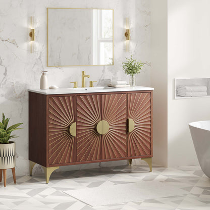 Modway furniture Daylight Bathroom Vanity Basin Included - EEI-6290-WHI-WAL