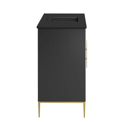 Modway furniture Awaken Bathroom Vanity Basin Included - EEI-6289-WHI-BLK