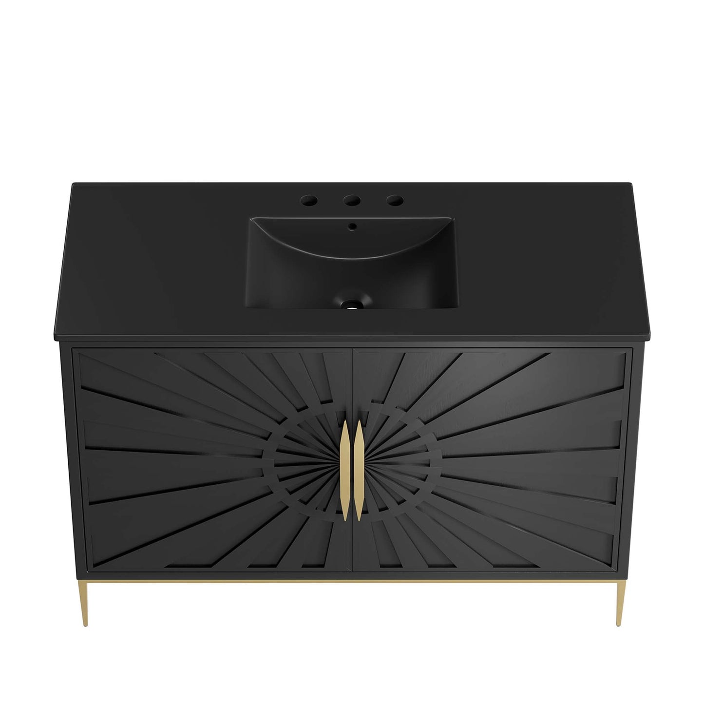 Modway furniture Awaken Bathroom Vanity Basin Included - EEI-6289-WHI-BLK