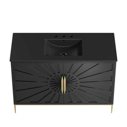 Modway furniture Awaken Bathroom Vanity Basin Included - EEI-6289-WHI-BLK