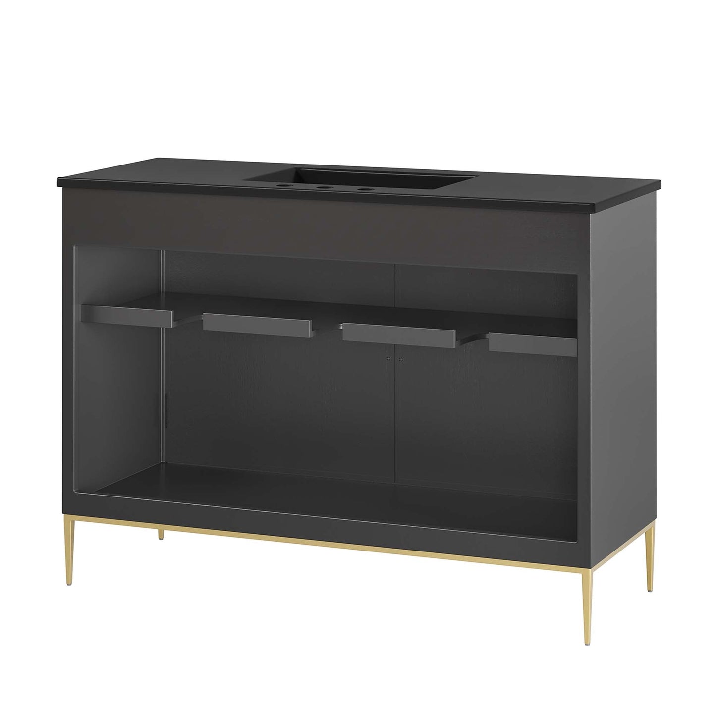 Modway furniture Awaken Bathroom Vanity Basin Included - EEI-6289-WHI-BLK