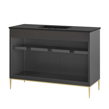 Modway furniture Awaken Bathroom Vanity Basin Included - EEI-6289-WHI-BLK