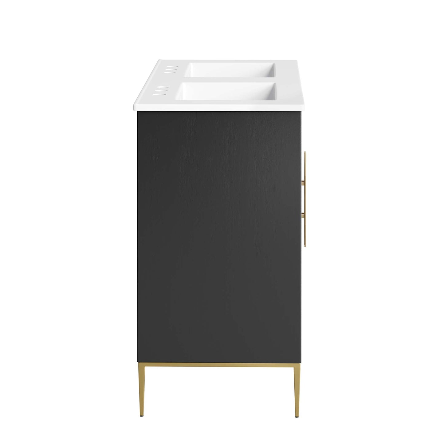 Modway furniture Awaken Bathroom Vanity Basin Included - EEI-6289-WHI-BLK