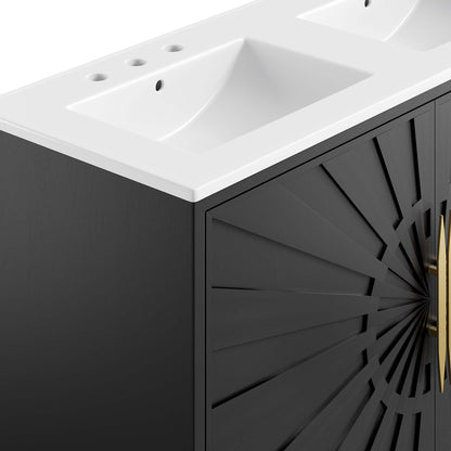 Modway furniture Awaken Bathroom Vanity Basin Included - EEI-6289-WHI-BLK