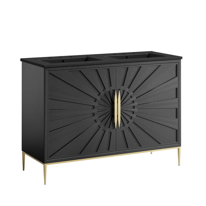 Modway furniture Awaken Bathroom Vanity Basin Included - EEI-6289-WHI-BLK