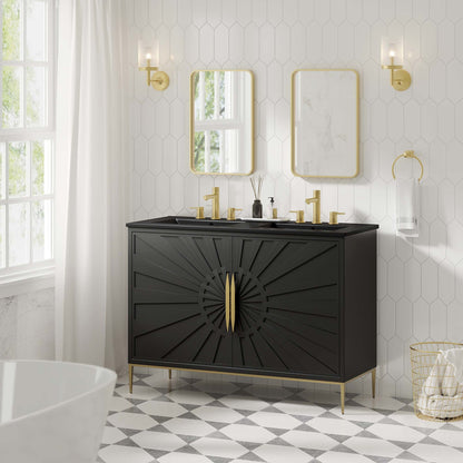 Modway furniture Awaken Bathroom Vanity Basin Included - EEI-6289-WHI-BLK