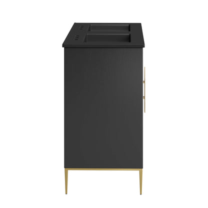 Modway furniture Awaken Bathroom Vanity Basin Included - EEI-6289-WHI-BLK