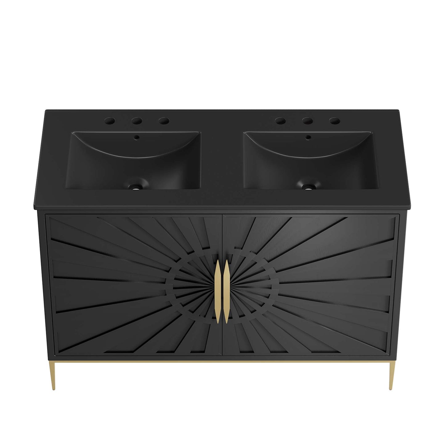 Modway furniture Awaken Bathroom Vanity Basin Included - EEI-6289-WHI-BLK