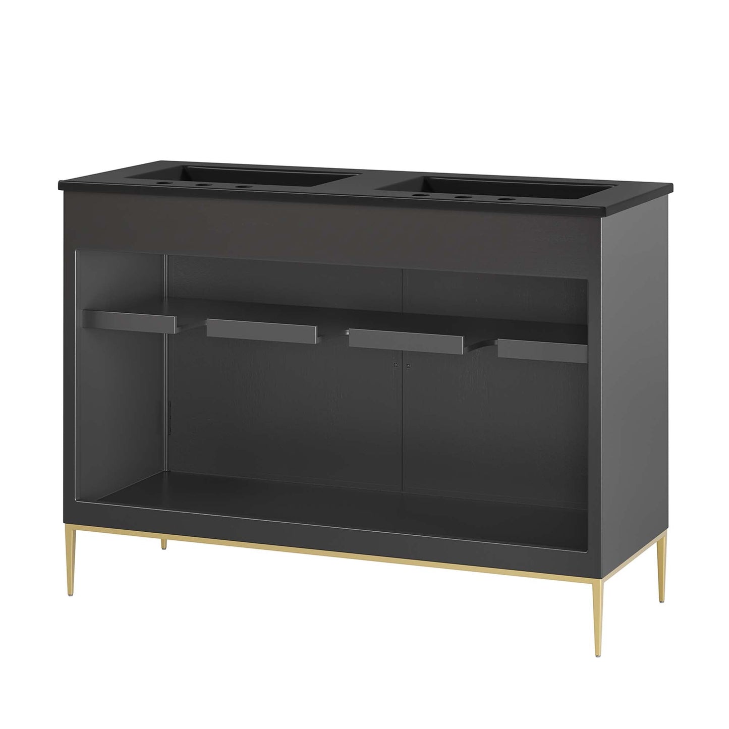 Modway furniture Awaken Bathroom Vanity Basin Included - EEI-6289-WHI-BLK