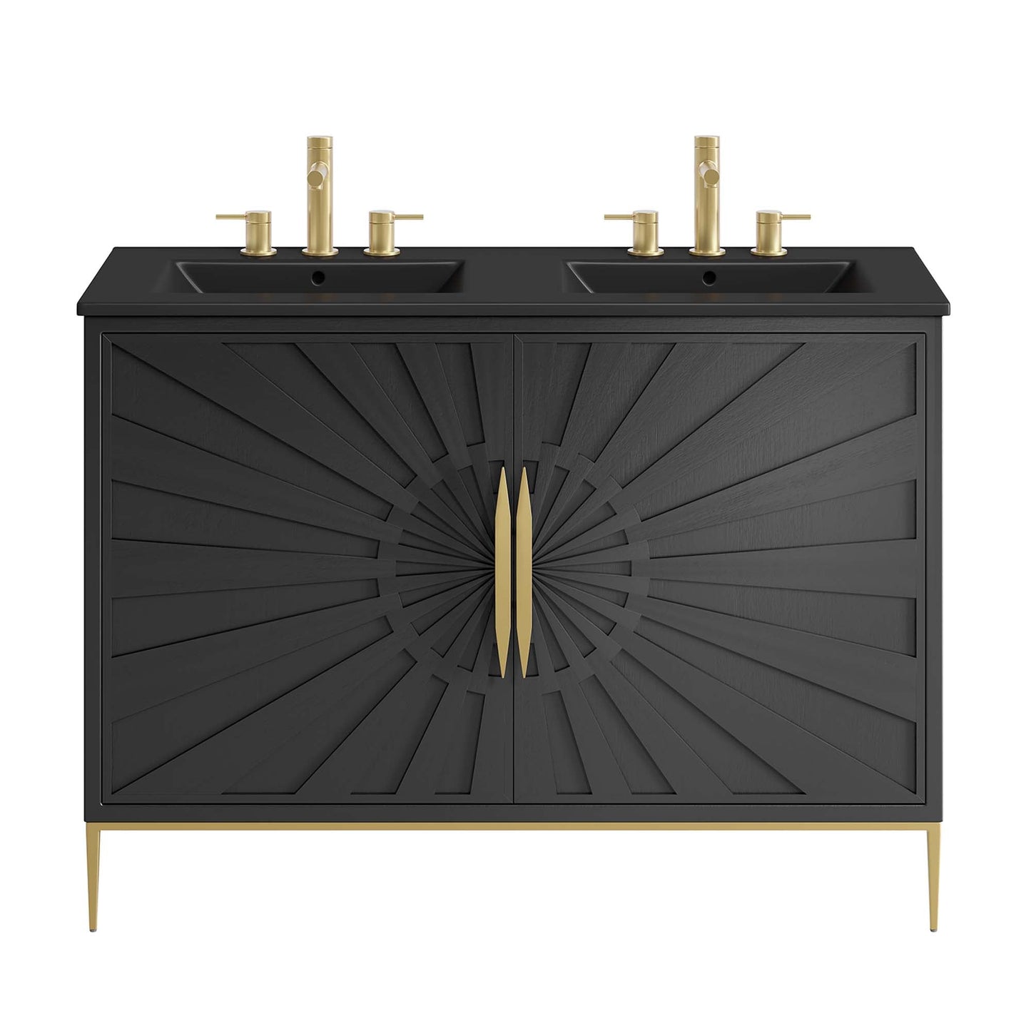 Modway furniture Awaken Bathroom Vanity Basin Included - EEI-6289-WHI-BLK