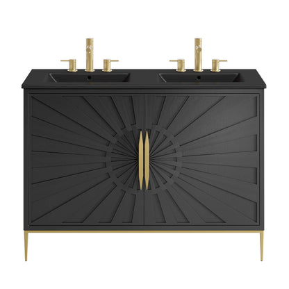 Modway furniture Awaken Bathroom Vanity Basin Included - EEI-6289-WHI-BLK