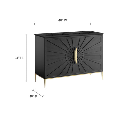 Modway furniture Awaken Bathroom Vanity Basin Included - EEI-6289-WHI-BLK