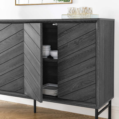 Modway Furniture 59" Harper Chevron Sideboard - EEI-6336-BLK