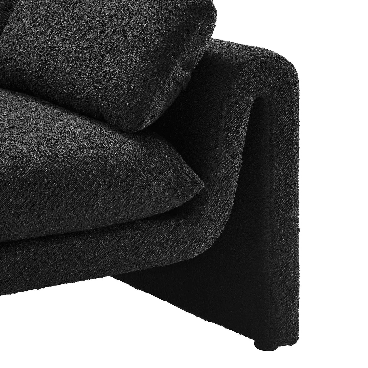 Modway furniture Waverly Boucle Fabric Sofa - Luxurious Modern Design with Removable Cushions & Adjustable Feet - EEI-6381-IVO