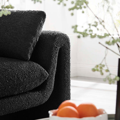 Modway furniture Waverly Boucle Fabric Sofa - Luxurious Modern Design with Removable Cushions & Adjustable Feet - EEI-6381-IVO