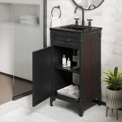 Modway furniture Steamforge Bathroom Vanity Basin Included - EEI-6413-WHI-BLK