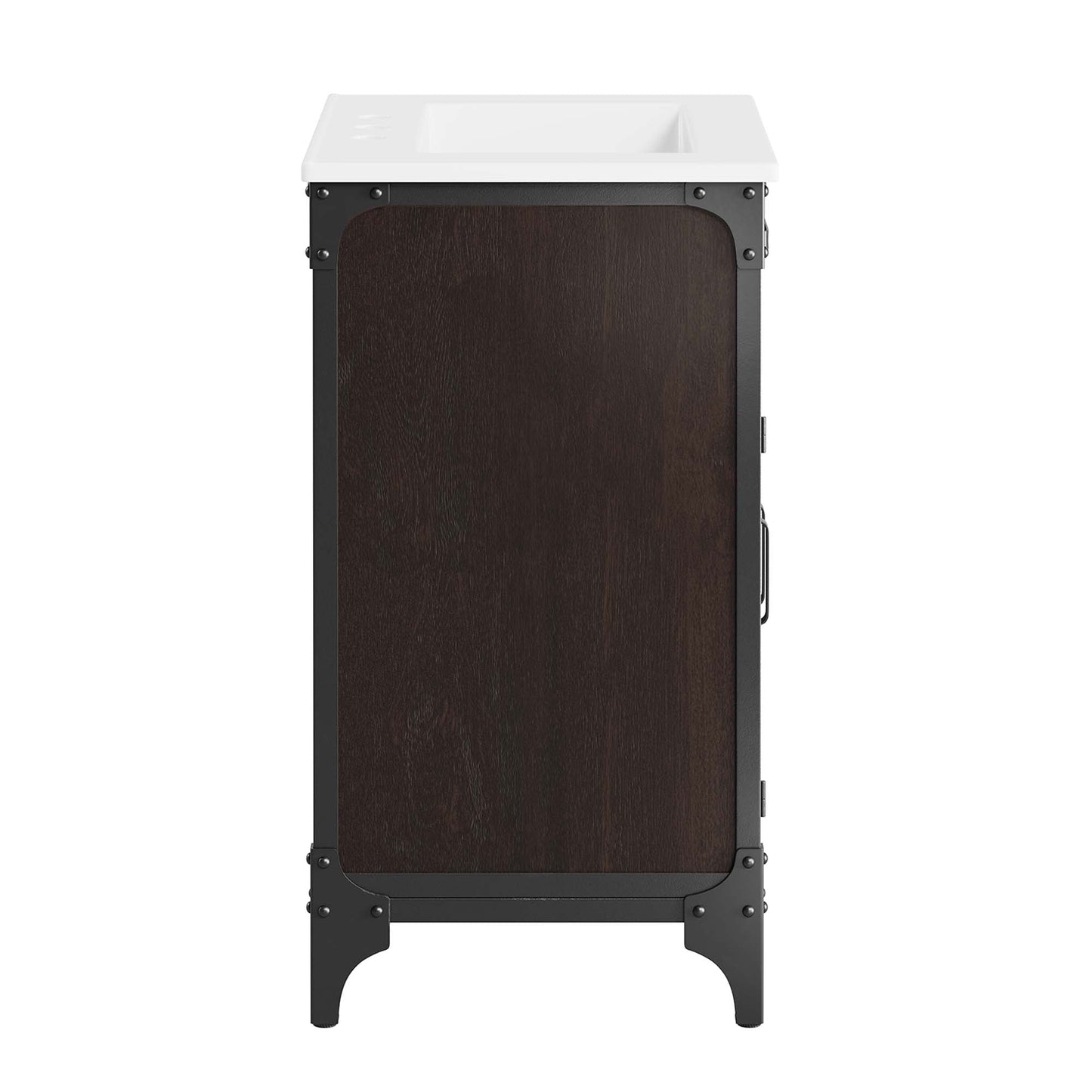 Modway furniture Steamforge Bathroom Vanity Basin Included - EEI-6413-WHI-BLK