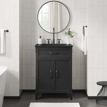 Modway furniture Steamforge Bathroom Vanity Basin Included - EEI-6413-WHI-BLK