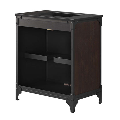 Modway furniture Steamforge Bathroom Vanity Basin Included - EEI-6413-WHI-BLK