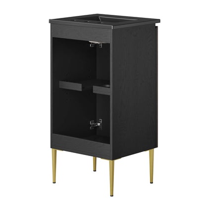 Modway furniture Alchemist Bathroom Vanity Basin Included - EEI-6458-WHI-BLK