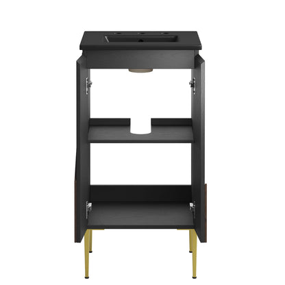 Modway furniture Alchemist Bathroom Vanity Basin Included - EEI-6458-WHI-BLK