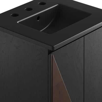 Modway furniture Alchemist Bathroom Vanity Basin Included - EEI-6458-WHI-BLK