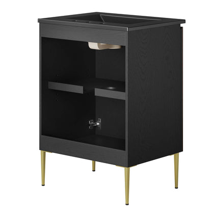 Modway furniture Alchemist Bathroom Vanity Basin Included - EEI-6458-WHI-BLK