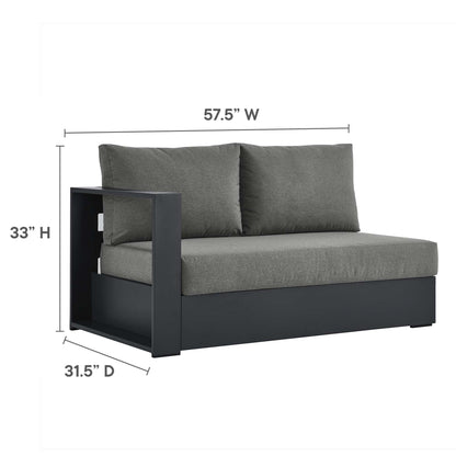 Modway Furniture Tahoe 3-Piece Outdoor Patio Powder-Coated Aluminum Sectional Sofa Set by Modway - EEI-6668-GRY-CHA