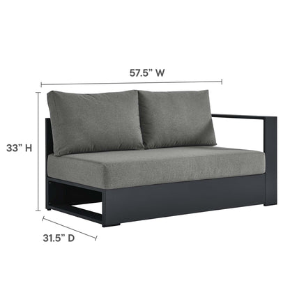 Modway Furniture Tahoe 3-Piece Outdoor Patio Powder-Coated Aluminum Sectional Sofa Set by Modway - EEI-6668-GRY-CHA