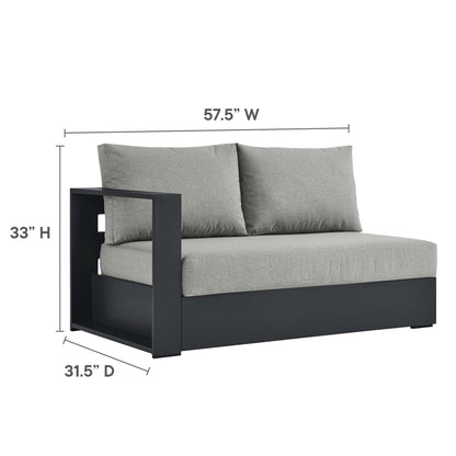 Modway Furniture Tahoe 3-Piece Outdoor Patio Powder-Coated Aluminum Sectional Sofa Set by Modway - EEI-6668-GRY-CHA