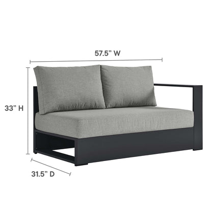 Modway Furniture Tahoe 3-Piece Outdoor Patio Powder-Coated Aluminum Sectional Sofa Set by Modway - EEI-6668-GRY-CHA