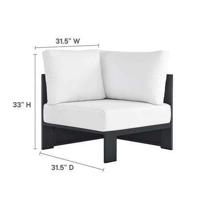 Modway Furniture Tahoe 3-Piece Outdoor Patio Powder-Coated Aluminum Sectional Sofa Set by Modway - EEI-6668-GRY-CHA