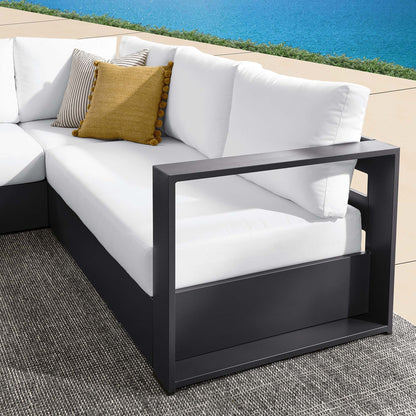 Modway Furniture Tahoe 3-Piece Outdoor Patio Powder-Coated Aluminum Sectional Sofa Set by Modway - EEI-6668-GRY-CHA
