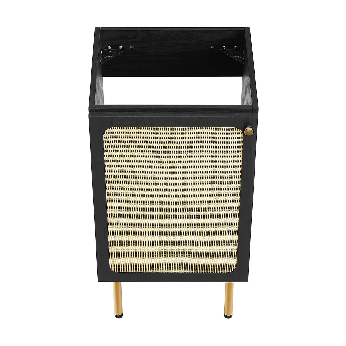 Modway furniture Chaucer Bathroom Vanity with White Basin Included - EEI-6693-BLK-WHI