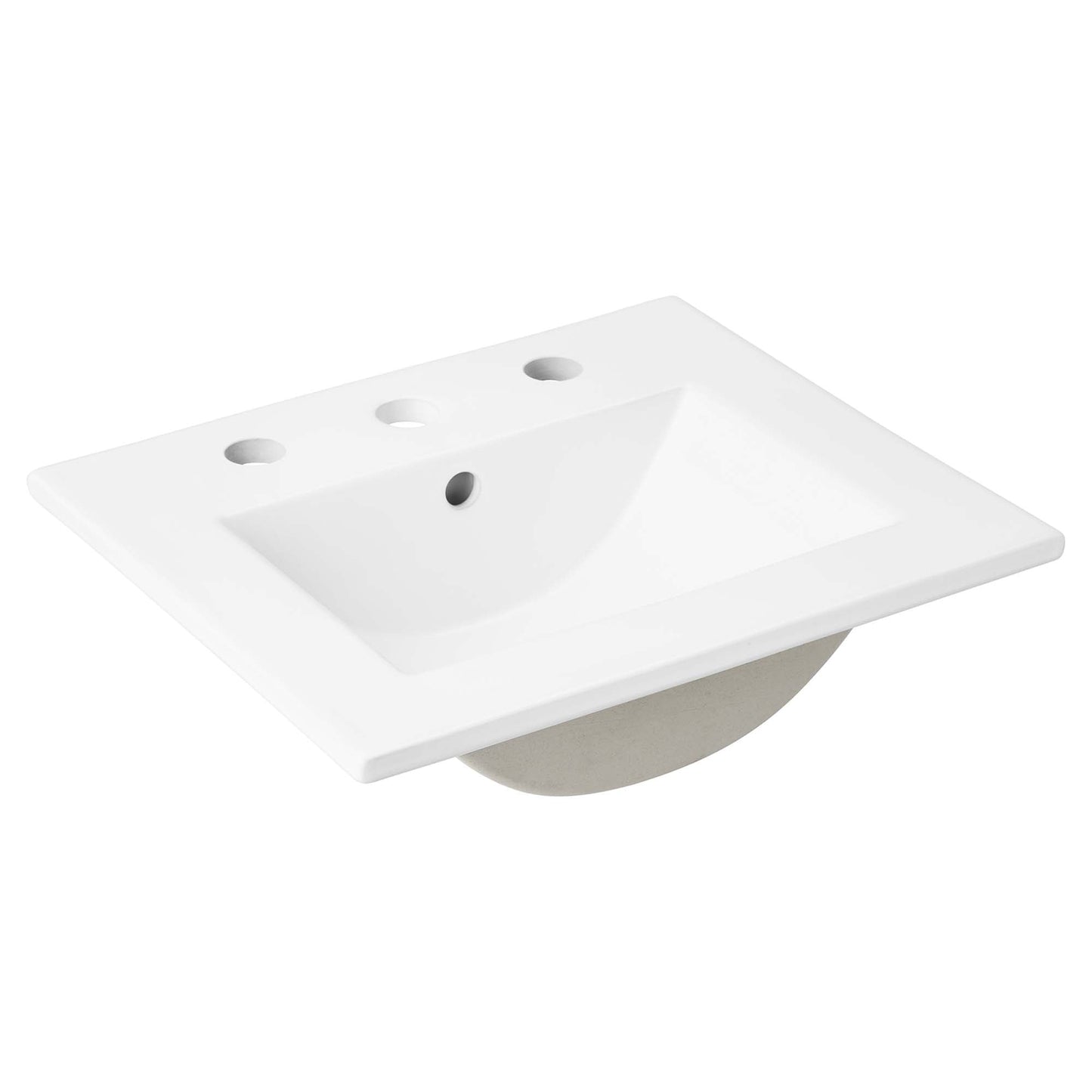 Modway furniture Chaucer Bathroom Vanity with White Basin Included - EEI-6693-BLK-WHI
