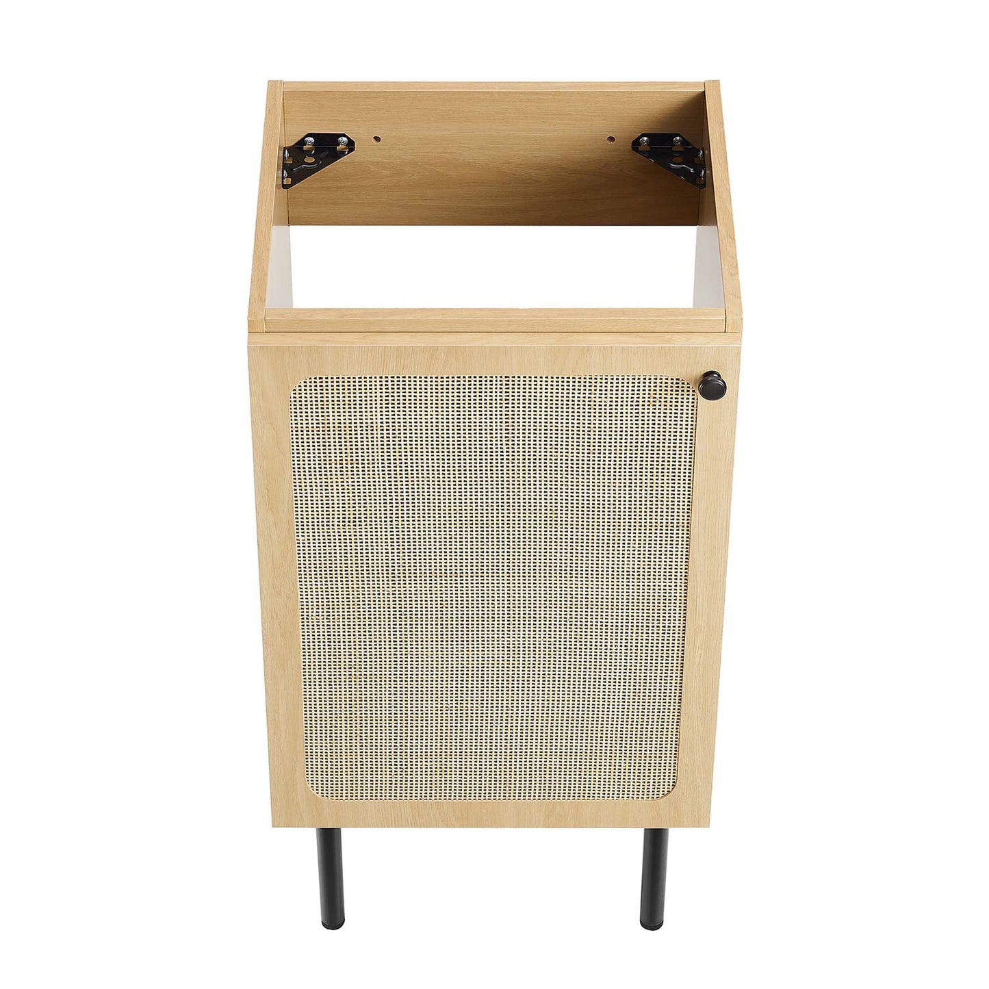 Modway furniture Chaucer Bathroom Vanity with White Basin Included - EEI-6693-BLK-WHI